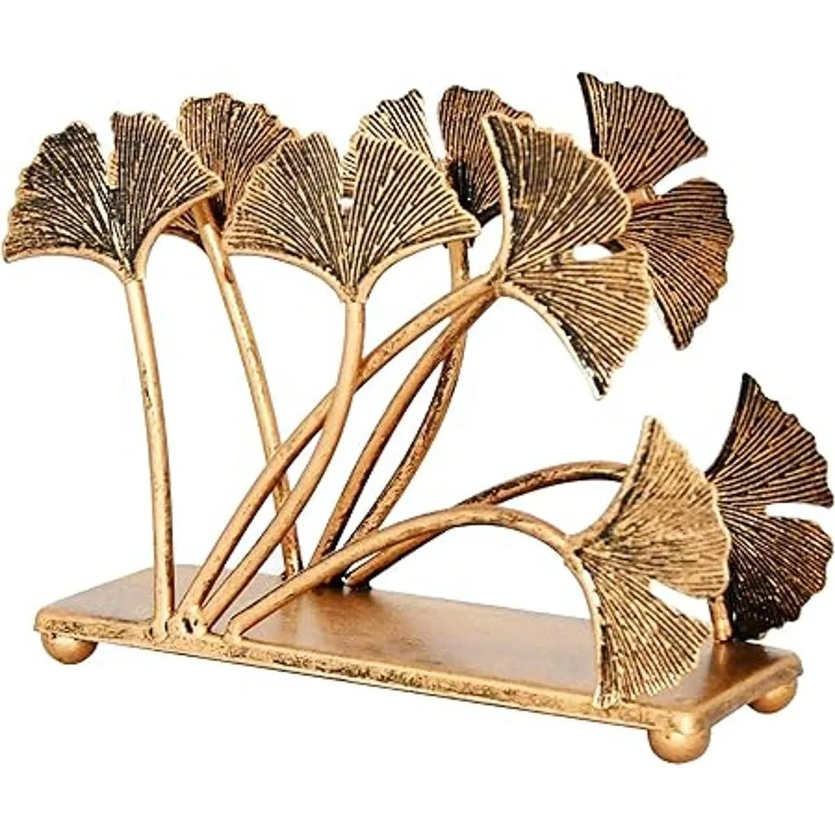 OwlGift Servilletero moderno con diseño de hojas de ginkgo_4