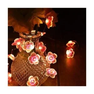 Cadena de luces LED de 6.6 pies 20 luces LED de flores de_4