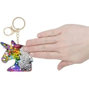 Llaveros de unicornio de plata arcoíris 3 unidades_3