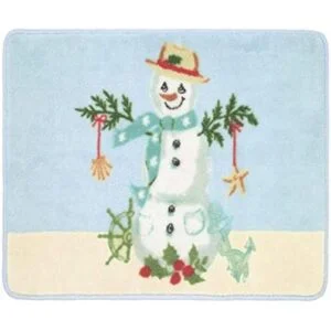 Avanti Linens Alfombra de muñeco de nieve costero_1