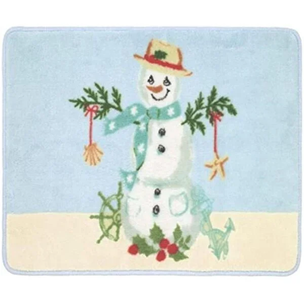 Avanti Linens Alfombra de muñeco de nieve costero_1