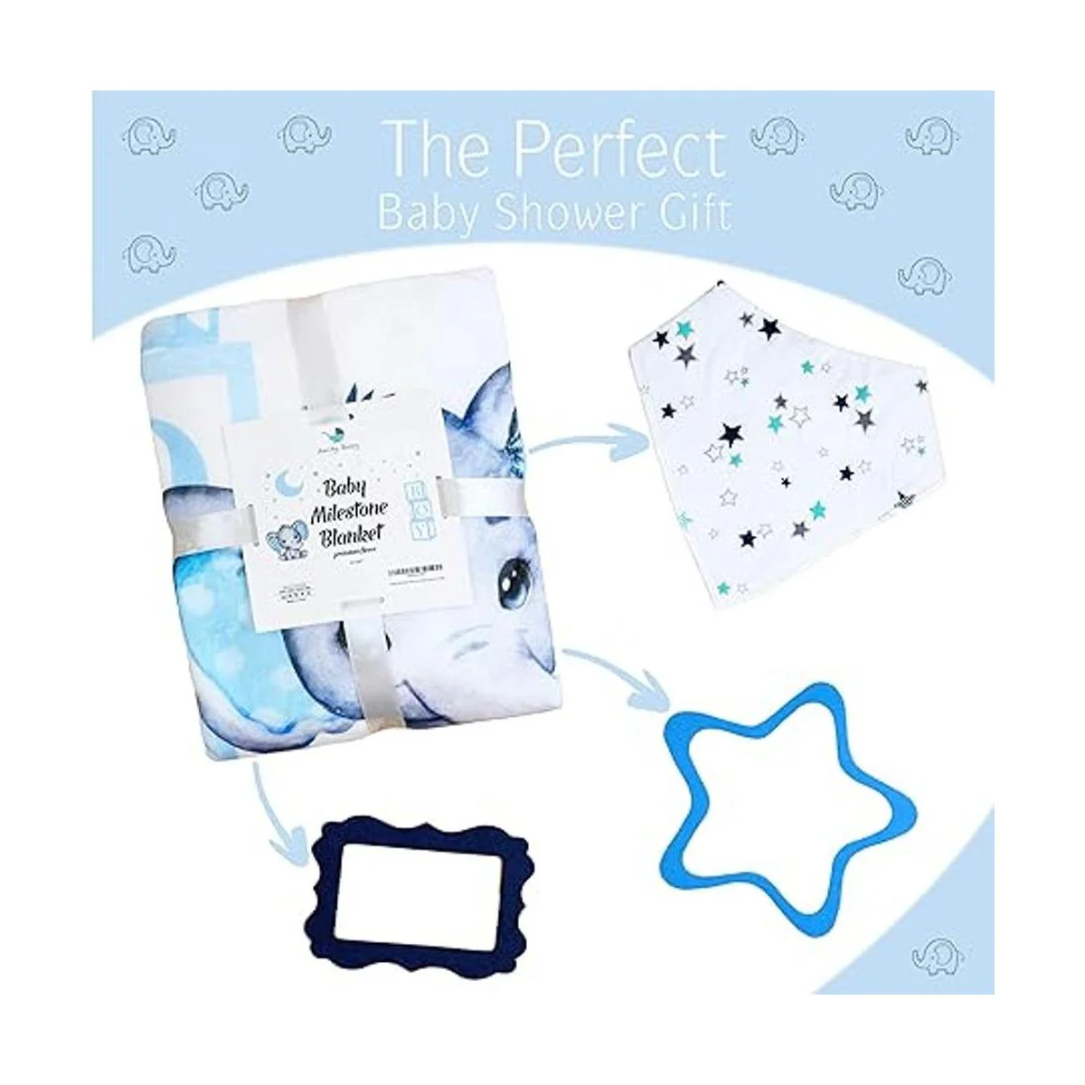 Manta mensual de hito para bebé niño manta de forro polar