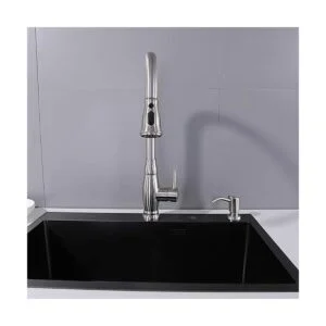 GAGALIFE Dispensador de jabón integrado níquel cepillado_2