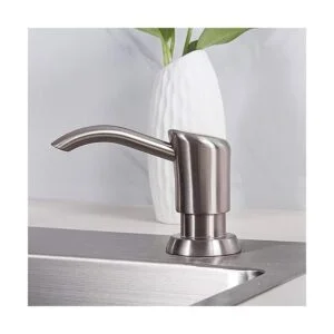 GAGALIFE Dispensador de jabón integrado níquel cepillado_4