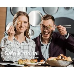 Palillos de metal reutilizables palillos de acero_2