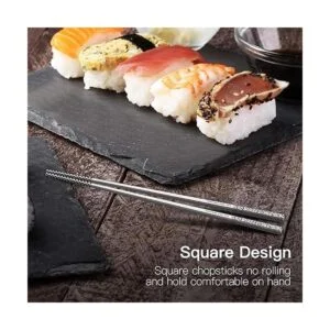 Palillos de metal reutilizables palillos de acero_5