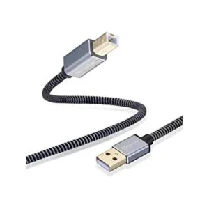 Nanxudyj Cable de impresora USB de 20 pies trenzado USB_1