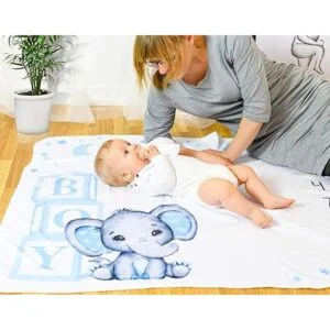 Manta mensual de hito para bebé niño manta de forro polar