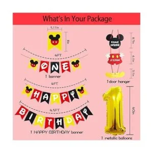 Suministros de decoración para fiesta de primer cumpleaños_3