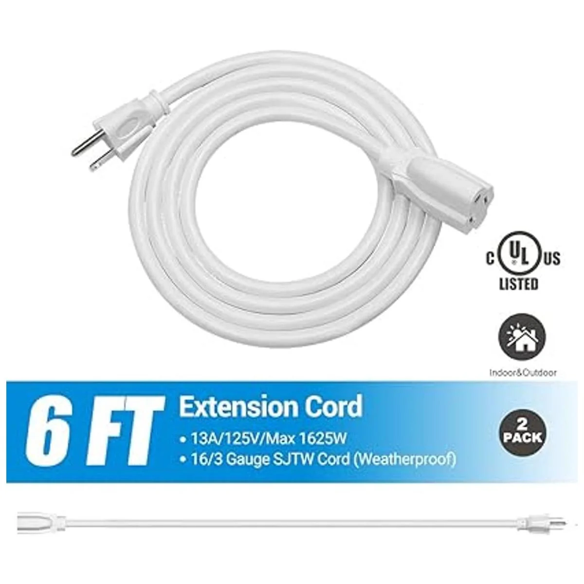 DEWENWILS Cable de extensión de 6 pies cable de_2