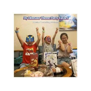 Pulseras de dinosaurio para recuerdos de fiesta de niños_5