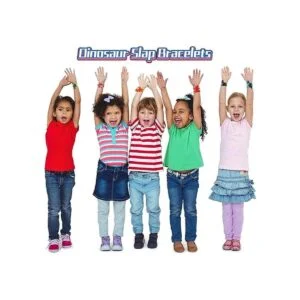 Pulseras de dinosaurio para recuerdos de fiesta de niños_6