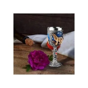 Copa de vino de acero inoxidable resina 3D cáliz de vino