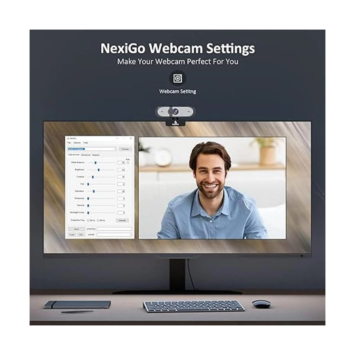 NexiGo Cámara web N660P 1080P 60FPS con control de_4