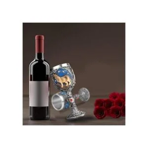 Copa de vino de acero inoxidable resina 3D cáliz de vino