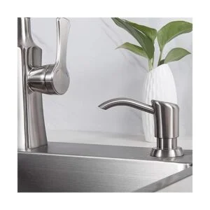 GAGALIFE Dispensador de jabón integrado níquel cepillado_3