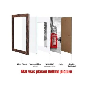 BAIJIALI 4 portarretratos de 5 x 7 de madera desgastada y_5