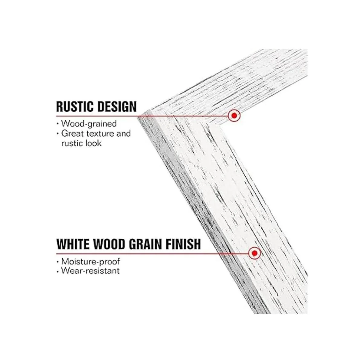 BAIJIALI 4 portarretratos de 5 x 7 de madera desgastada y_2