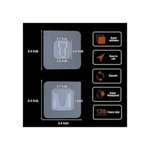 Ganchos adhesivos de doble cara Paquete de 20 ganchos de_2