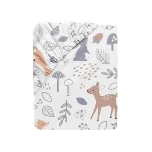 Bedtime Originals Deer Park Sábana bajera ajustable para_3