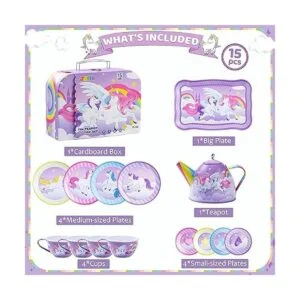 JOYIN Juego de 15 piezas de té para niñas pequeñas juego_2