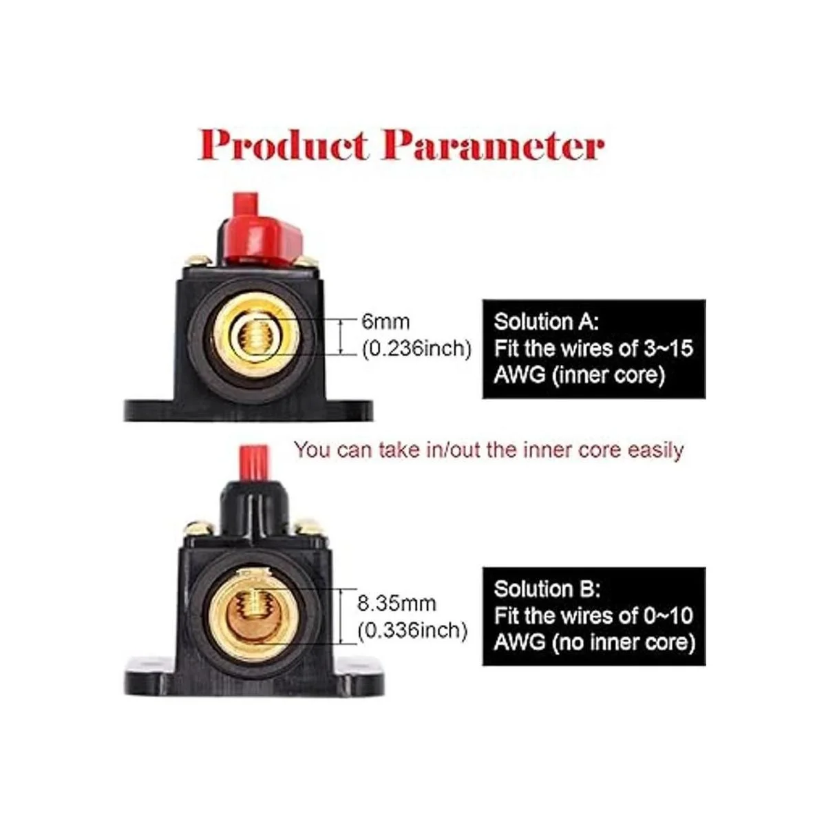 Interruptor de circuito en línea de audio 60A de 12 V_3