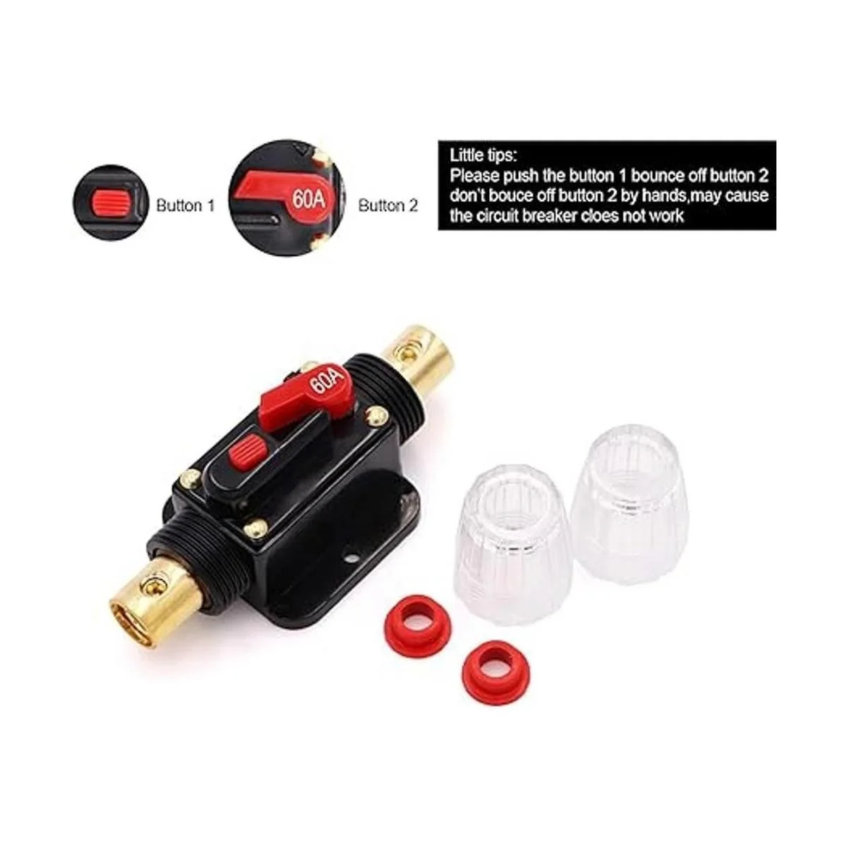 Interruptor de circuito en línea de audio 60A de 12 V_4