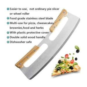 Cortador de pizza cuchillo de hoja de acero inoxidable