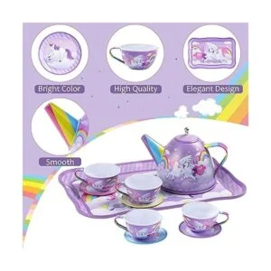 JOYIN Juego de 15 piezas de té para niñas pequeñas juego_5