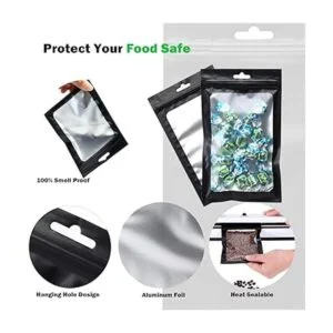 200 bolsas de Mylar resellables de 5 x 8 pulgadas con_4