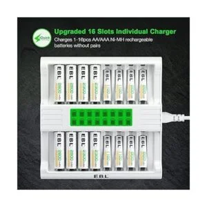 EBL Cargador de batería recargable de 16 bahías cargador_3