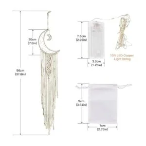 Atrapasueños LED Yimerlen Atrapasueños con diseño de luna