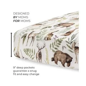 Pobibaby Sábanas prémium con diseño de vida silvestre._4