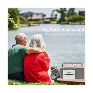 Boombox Retro Reproductor de casete AMFM Radio estéreo_6