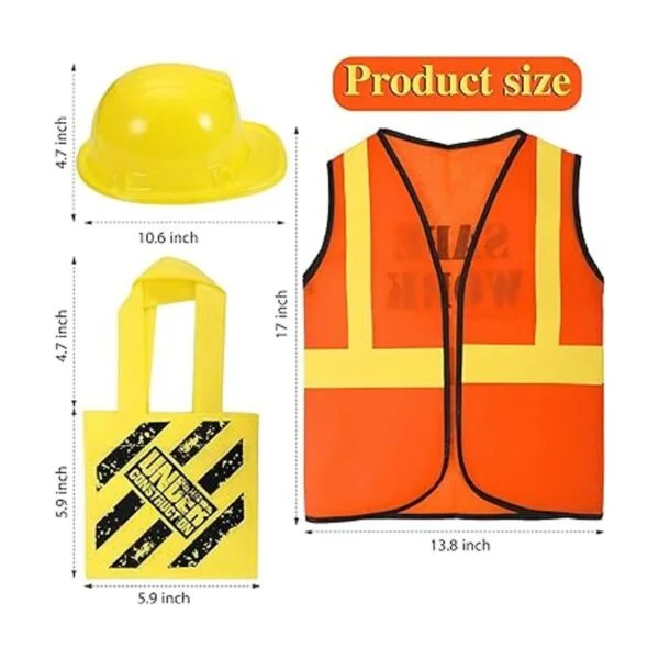 Disfraz de construcción de 24 piezas incluye bolsa de_3