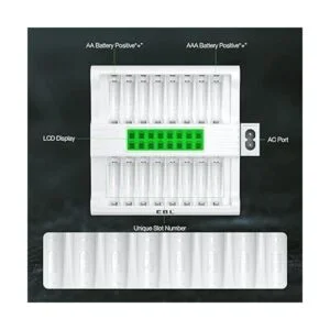 EBL Cargador de batería recargable de 16 bahías cargador_6