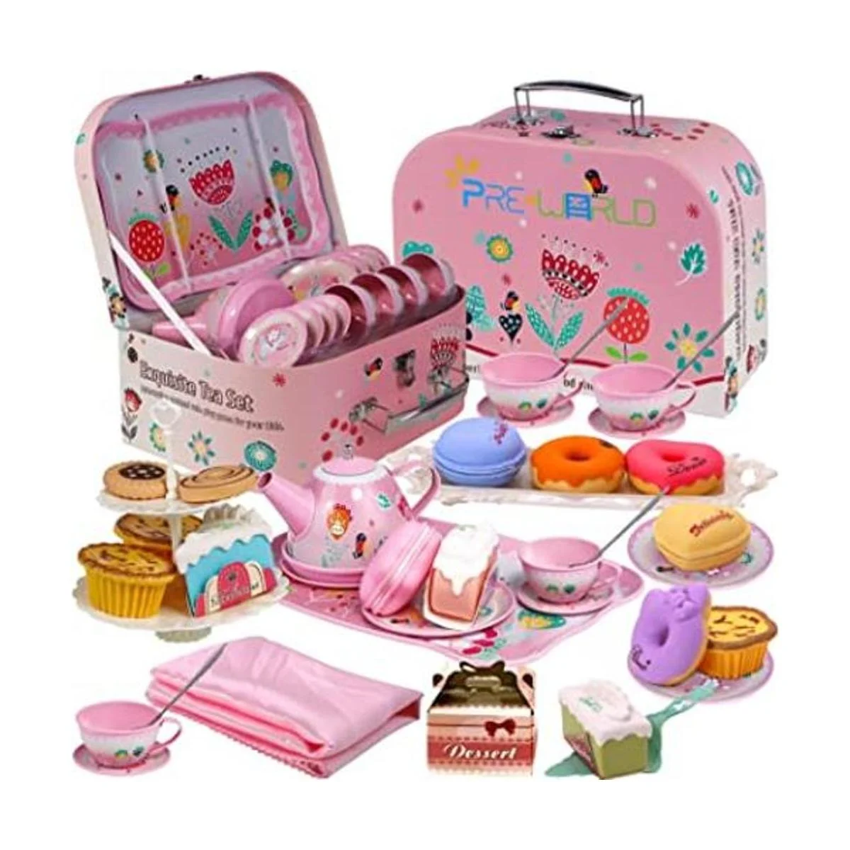 Juego de fiesta de té para niñas pequeñas juguete_1