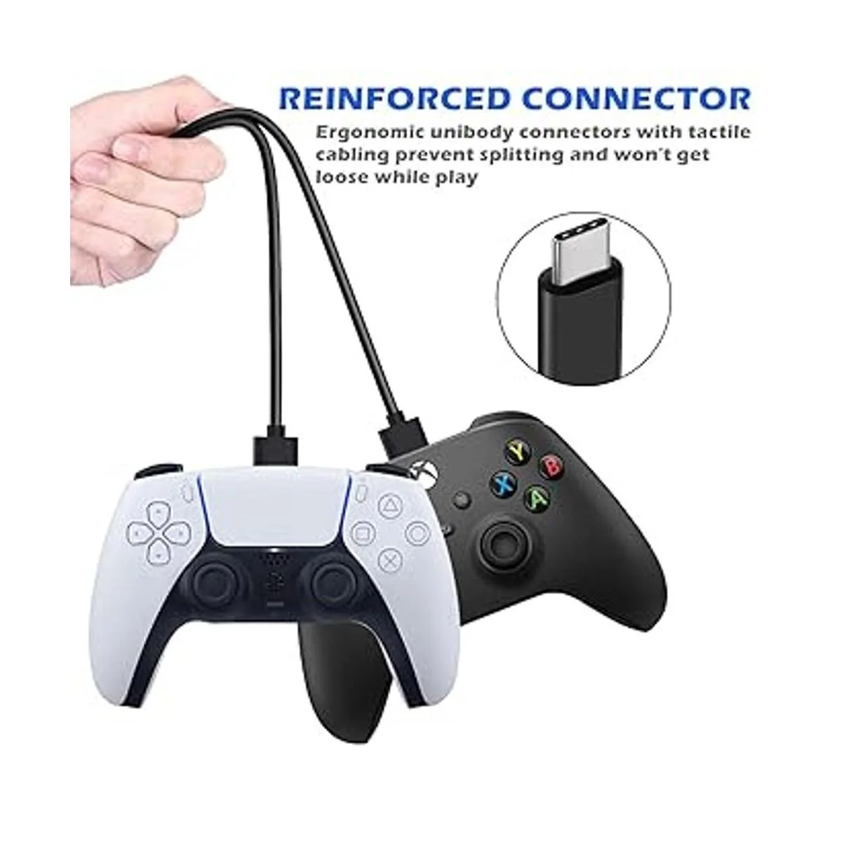 Cable de carga USB C compatible con controlador PS5_2