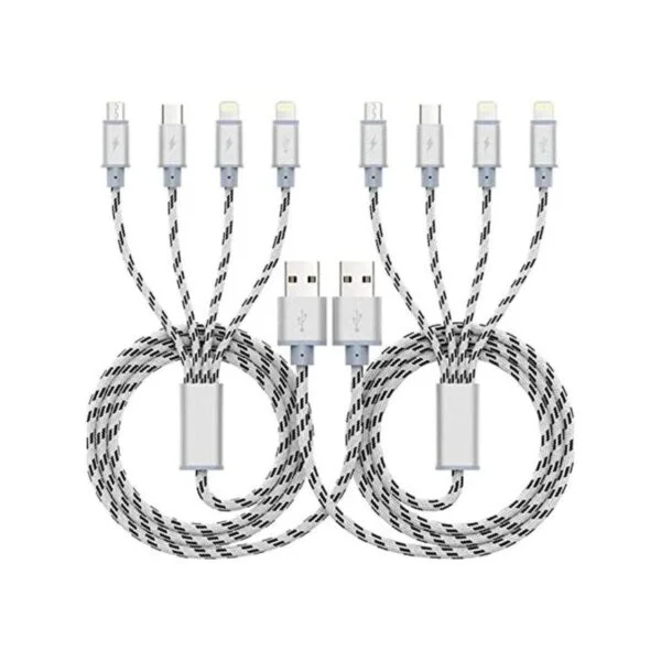 Paquete de 2 cables de carga múltiple de 3.5 A 10 pies 4_1