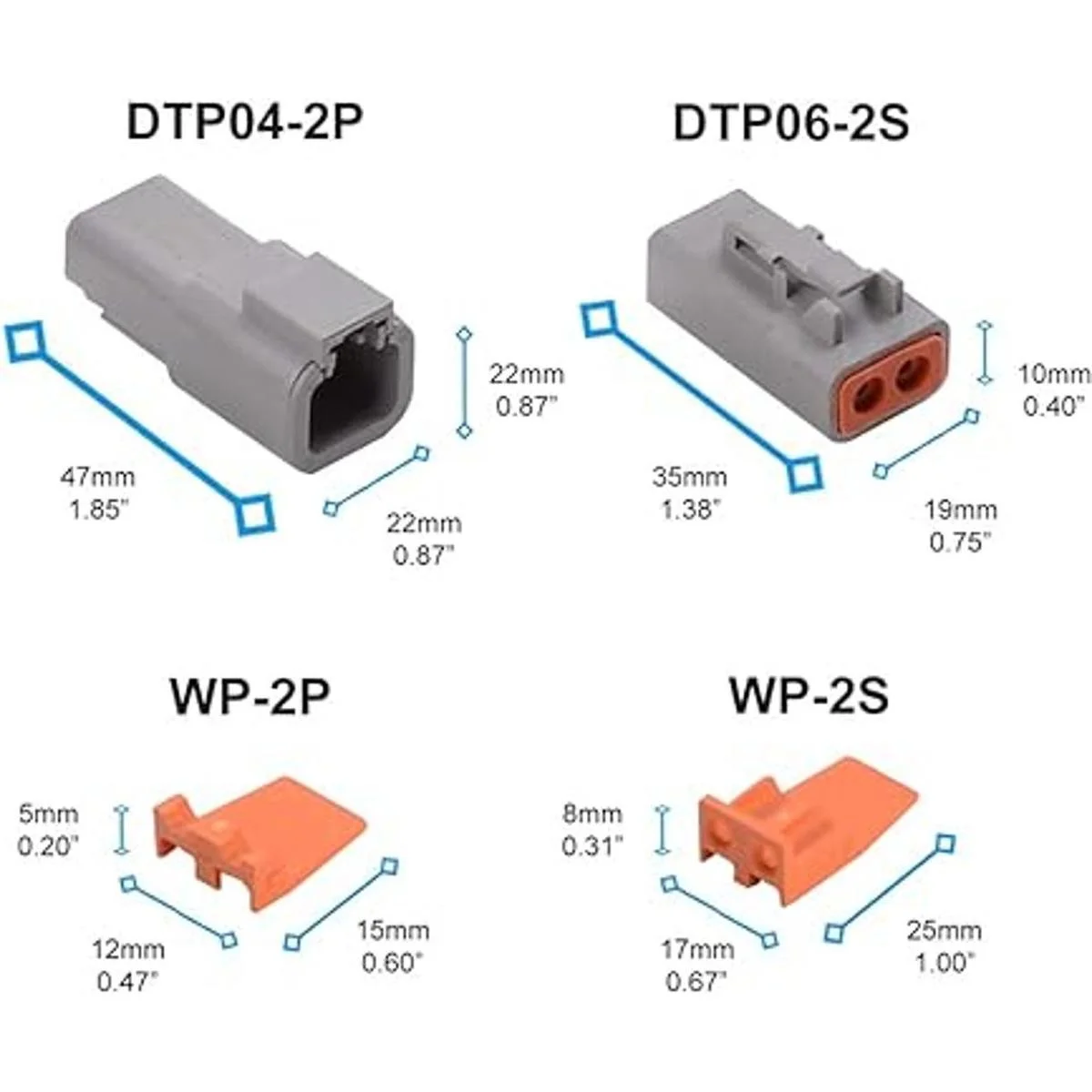 JRready ST6139 DTP Connector Kit 2 4 Pin Gray IP67_2