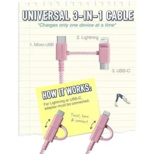 Smartish Cable de carga universal 3 en 1 de 6 pies_3