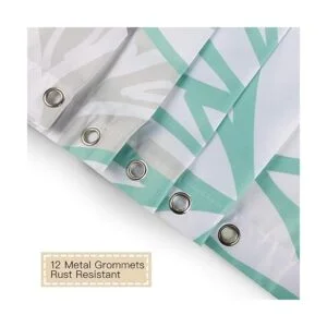 RosieLily Juego de cortinas de ducha florales con 12