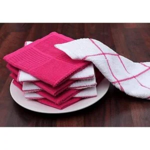 AMOUR INFINI Juego de 8 paños de rizo para platos de 12 x_3