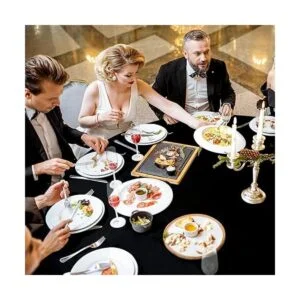 Amatra Mantel desechable de plástico a cuadros rojos 54_6