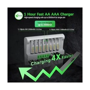 EBL Cargador de batería recargable de 16 bahías cargador_2