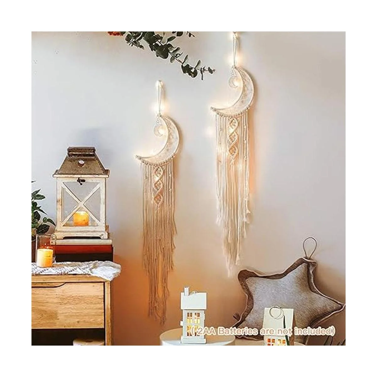 Atrapasueños LED Yimerlen Atrapasueños con diseño de luna