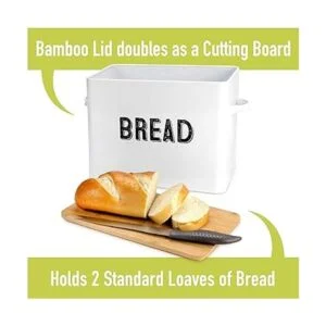 Elegante caja de pan de granja para encimera de cocina_3