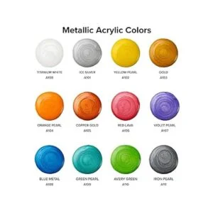 GenCrafts Juego de pintura acrílica metalizada para_2