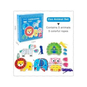 Paquete de 5 tarjetas de cordones de animales_3