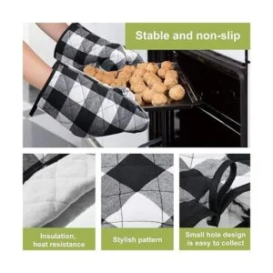 Juego de 7 toallas de cocina a cuadros de búfalo juego de_4